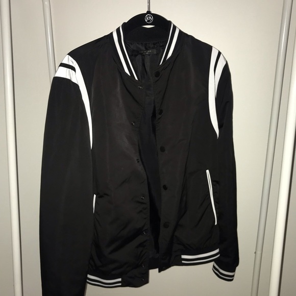 zara mens bomber jacket black